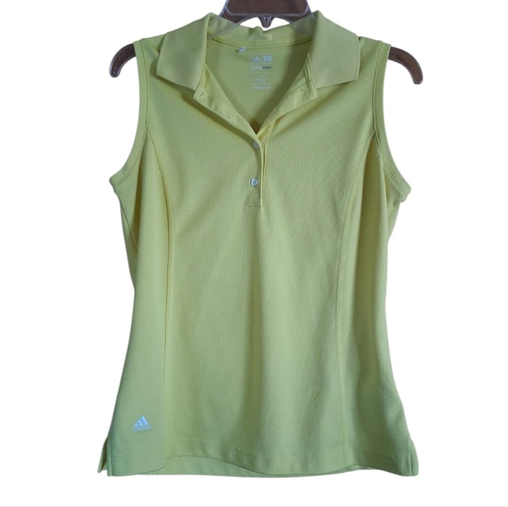 Adidas Golf Climacool Sleeveless Shirt Yellow Size Medium